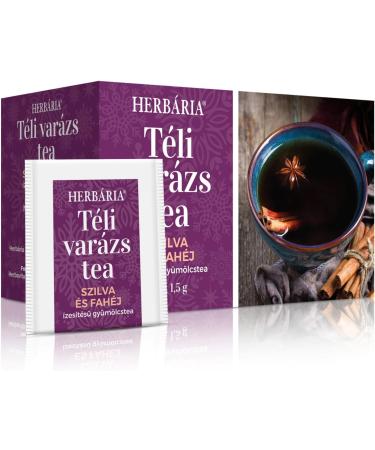 Plum and Cinnamon 100% Natural Fruit Herbal Flavoured Seasonal Tea with Hibiscus Flower and Rosehip - Buy Online on SooperMarket.com