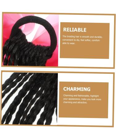 BCOATH Ponytail Beads and Dreadlocks Cosplay Hair Accessory Braided Ponytail Bow Braid Wig Women Braided Hair Extensions Colored Hair Extensions for To Weave Headband Child Chemical Fiber - Buy Online on SooperMarket.com