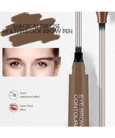 Eyebrow Liquid 4 Points Eyebrow | Microblading Eyebrow Pencil Long-Lasting Eyebrow Makeup for Natural-Looking Eyebrow Ngumms Dark Brown - Buy Online on SooperMarket.com