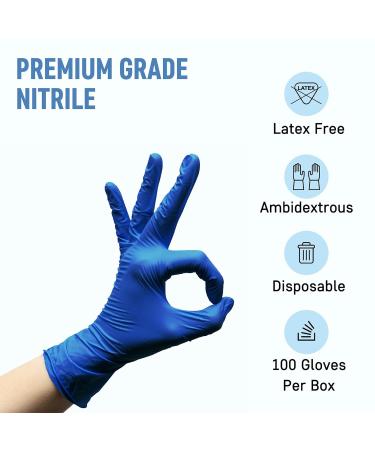 Powder Free Disposable Nitrile Gloves Medium 1000 Pack Case - Blue Medical Exam Glove - Bulk Supply - Buy Online on SooperMarket.com