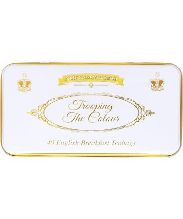 New English Teas Trooping The Colour Tea Tin with 40 English Breakfast Teabags Queen Elizabeth II - Buy Online on SooperMarket.com