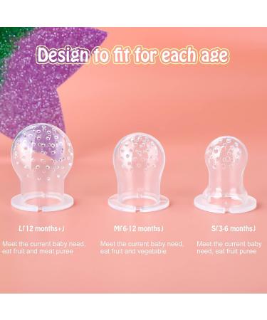 HAOBAOBEI Baby Fresh Fruit/Food Feeder Pacifier (2 Pcs) - Silicone Teething Toys with 2 Sized Pouches, Spoon, Bottle Brush - Blue&Green Set - Buy Online on SooperMarket.com
