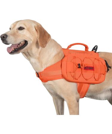 OneTigris Mammoth Dog Backpack 2.0 Version Tear Camping Hiking Dog Backpack for M/L Size Dogs (M Orange) M Orange - Buy Online on SooperMarket.com
