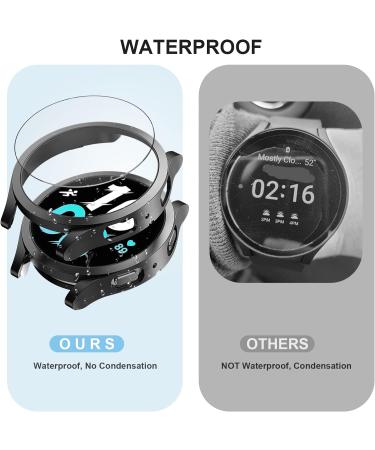 Samsung Galaxy Watch 5/4 40mm Screen Protector Case + Tempered Glass Film Set - 6 Pack Hard PC Cover + 8 Pack Protective Bumper Shell - Black, Silver, Pink, Clear, Rose Gold, Leopard - Buy Online on SooperMarket.com