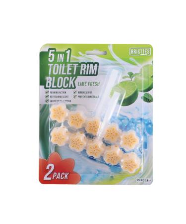 5in1 twin toilet rim block lime(4PK)