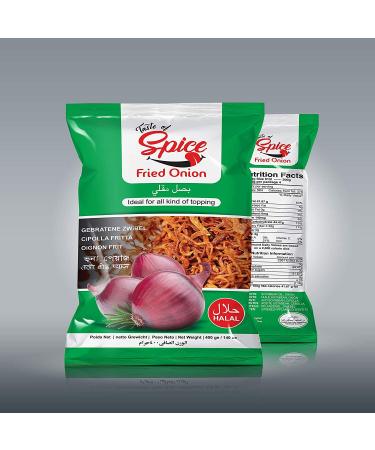 Taste of Spice Fried Onions 14oz (Pack of 2) - Crispy Fried Shallots | Gluten Free, Organic, Vegan, Non-GMO - Buy Online on SooperMarket.com