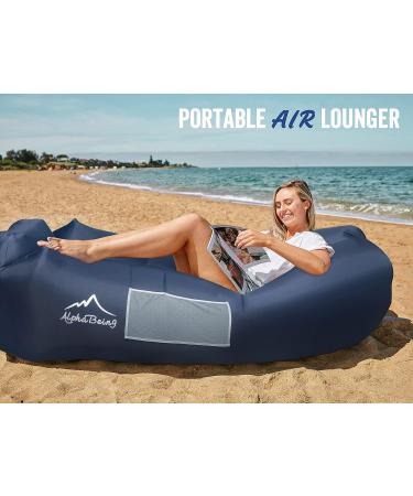 AlphaBeing Inflatable Lounger - Best Air Lounger Sofa for Camping  Hiking - Ideal Inflatable Couch for Pool and Festivals - Perfect Inflatable Beach Chair for Adults Navy - Buy Online on SooperMarket.com