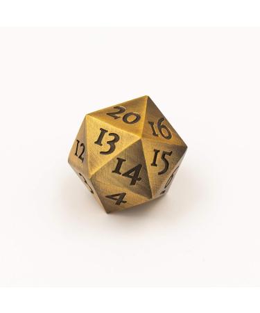 Gold Metal D20 Spindown Dice for MTG Commander EDH - Extra Large & Heavy - Buy Online on SooperMarket.com