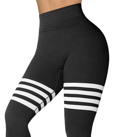 DREAMOON Seamless Butt Lifting Leggings | High Waisted Workout Yoga Pants | Gym Tights | Upgrade Butt Lifting | Black with Logo | Large - Buy Online on SooperMarket.com