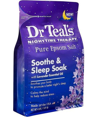 Dr Teal's Lavender Epsom Salt Bath Soak - 4 lb Bags (Pack of 2) for Soothing & Restful Sleep - Buy Online on SooperMarket.com