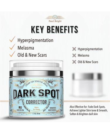 PearlBright Dark Spot Remover for Face & Body - Natural Skincare for Sensitive Areas - Made in USA - With Licorice, Mulberry Extract, Arbutin - 1.7oz - Buy Online on SooperMarket.com