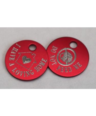 Paradise Pets 19mm CAT TAG DO NOT FEED ME I HAVE A LOVING HOME - STOP PEOPLE FEEDING YOUR CAT