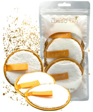 Reusable Cleansing Pads Trio By Lusso Tan. Face Makeup Remover. Washable Pad Wipes. Up to 500 cleanses Per Pad. Organic Sustainable Vegan and Cruelty-Free.