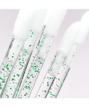 500 PCS Glitter Green Disposable Lip Brushes - Makeup Gloss Wands Applicator Tool for Lipstick & Gloss - Buy Online on SooperMarket.com