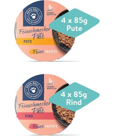 Pets Deli Gourmet P t Multipack Turkey & Beef for Cats - Gluten & Sugar-Free 8x85g - Buy Online on SooperMarket.com