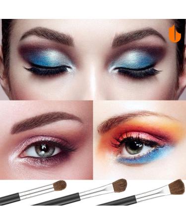 Urbanstrive Professional Eyeshadow Brush Set - 3pcs Soft Synthetic Blending Kit for Eyes - Long Lasting, Flawless Makeup Application - Silver - Buy Online on SooperMarket.com