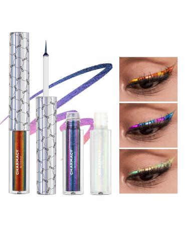CHARMACY Chameleon Liquid Eyeliner  Liquid Glitter Eyeliner  Highly Pigmented  Metallic Intense MultiColor Shifting waterproof Eyeliner  Ultra-Fine Tip  Longwearing  Smudge-proof (SET1-901/904/907)
