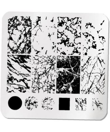 Nail Stamping Plate Set - Leaf Design & Lines Theme | Nail Art Stencil for Perfect Manicure | International Shipping Available - Buy Online on SooperMarket.com