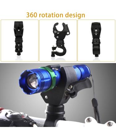 Buy Mhymx 360 Rotatable Bicycle Light Bracket - Universal Flashlight Holder for Bikes (Black) | Shop Now - Buy Online on SooperMarket.com