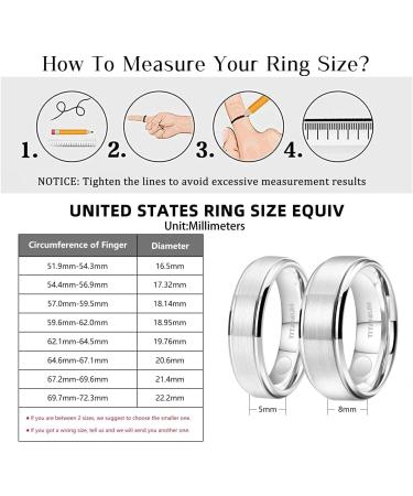 JEROOT Titanium Magnetic Rings | Step Edge Sleek Design | 2 Strong Magnets | Silver 5mm N 1/2 (3500 Gauss) | Jewelry Gift Box | Men Women - Buy Online on SooperMarket.com