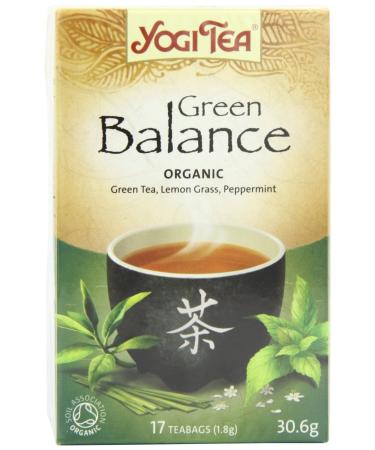 Yogi Tea Green Balance (17 Bags) Green Tea + Kombucha Gluten Free Organic Vegan