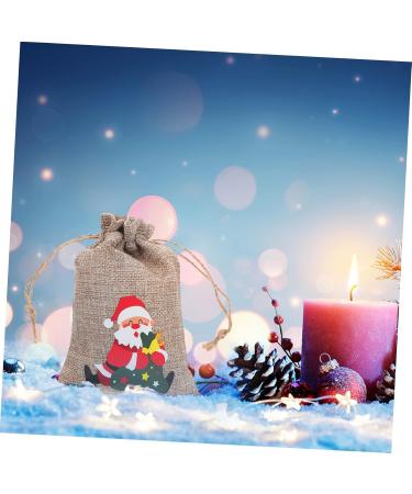 KOMBIUDA 6pcs Christmas Sack Bags Drawstring Christmas Bag Multipurpose Storage Bags Elk Burlap Bag - Buy Online on SooperMarket.com