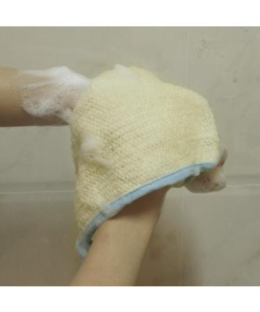 Bleu Bath 6-Pack Dual-Sided Exfoliating Skin Towel - Premium Sturdy Loofah Towel for Oil or Dry Skin - White Terry Body Cloth Scrubber - Buy Online on SooperMarket.com