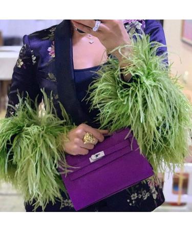 Ostrich Feather Fringe Trim - Grass Green 2 Yards for Sewing Crafts & Costume Decor - Buy Online on SooperMarket.com
