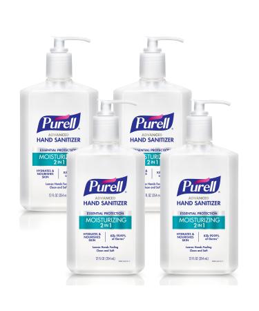 Purell 2in1 Moisturizing Advanced Hand Sanitizer Gel, 12 oz Pump Bottle (Pack of 4) - 3698-06-EC