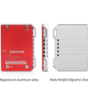 Andycine Magnalium Case for mSATA SSD | Compatible with Atomos Ninja V, V+, Flame, Inferno, Shogun Inferno | Includes mSATA to SATA Adapter - Buy Online on SooperMarket.com