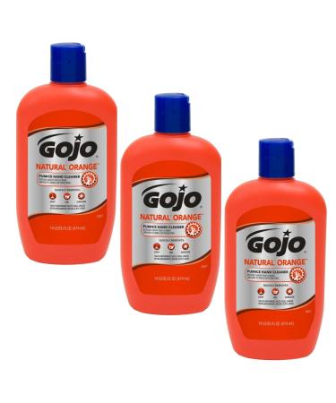 Gojo 957 Natural Orange Pumice Hand Cleaner - 14 oz. - 3 Pack