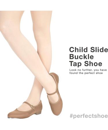 Theatricals Child Slide Buckle Tap Shoes T9200C - Tan | Size 2 Little Kid - Buy Online on SooperMarket.com
