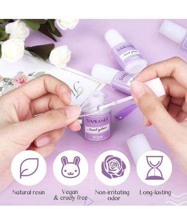 Saviland 8PCS Super Strong Nail Glue Set - 80ML Long Lasting Professional Gel Nail Glue for Nail Repair and Fake Nails - B-10ML-8PCS - Buy Online on SooperMarket.com