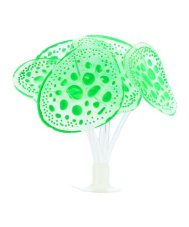 VOCOSTE Silicone Glowing Aquarium Simulation Coral with Suction Cup Green