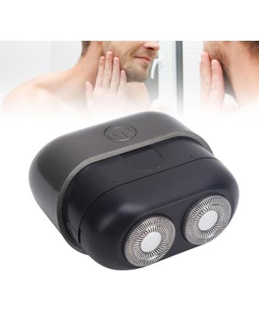 Pocket Size Electric Beard Trimmer for Men - USB Rechargeable Self Grinding Washable Mini Travel Design with LED Screen - White Grey - Buy Online on SooperMarket.com