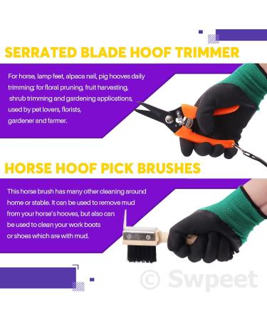 Swpeet 8pcs Professional Farrier Tool Kit - Hoof Trimmer Scissors Cutter Rasp Pliers & Roll Pack for Horses | International Shipping Available - Buy Online on SooperMarket.com