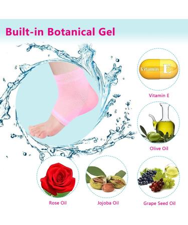 3 Pairs Moisturizing Gel Heel Socks - Open Toe Foot Repair Socks for Women with Dry Hard Cracked Feet - Buy Online on SooperMarket.com
