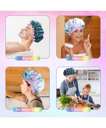 G2PLUS Large Shower Cap for Long Hair 32CM Green - Reusable Elastic Bath Cap for Women - Ideal for Spa and Home Use - Buy Online on SooperMarket.com