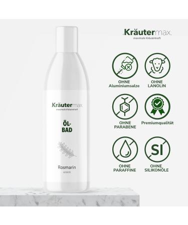Rosemary Bath Oil - 100% Essential Oil Bath Additive | 3 x 250ml | International Shipping Available - Buy Online on SooperMarket.com