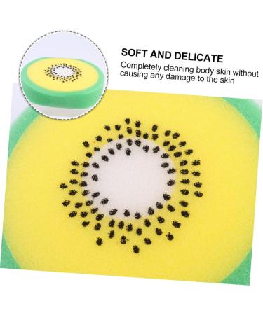 NOLITOY 4 Pcs Natural PU Sponge Brush Set for Newborns & Kids - Red Bath Wipe & Foam Body Sponges for Gentle Cleaning - Buy Online on SooperMarket.com