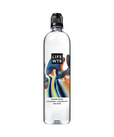 LIFEWTR Premium Purified Water 23.7 Fl Oz (Pack of 12) - pH Balanced with Electrolytes - 100% Recycled Plastic Bottles - Buy Online on SooperMarket.com