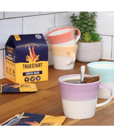 TrueStart Barista Coffee Bags - Energising Colombian Arabica - Biodegradable Quick Brew - 10 Bags - Buy Online on SooperMarket.com