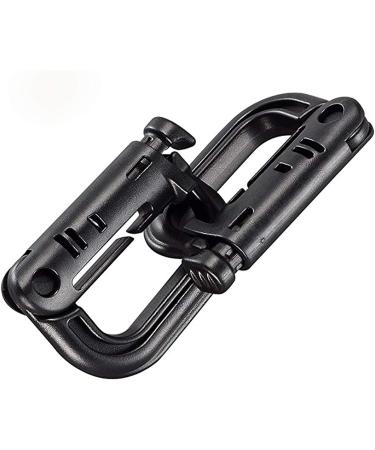 BOOSTEADY 10 Pack D-Ring Grimlock Locking for Molle Webbing with Zippered Pouch - Black - Buy Online on SooperMarket.com