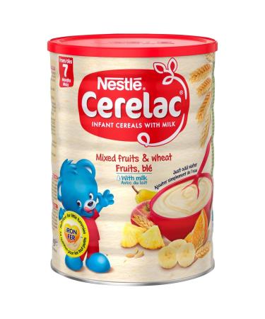 MASNestle Cerelac Infant Cereal with Milk and Wheat 1 kg Mixed Fruit 35.27 Oz-Mas