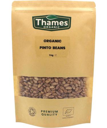 Organic Pinto Beans - High in Protein and Fiber No Additives No Preservatives Non-GMO Vegan - Perfect for Soups Stews Salads and Mexican Dishes - Thames Organic 1kg - Buy Online on SooperMarket.com