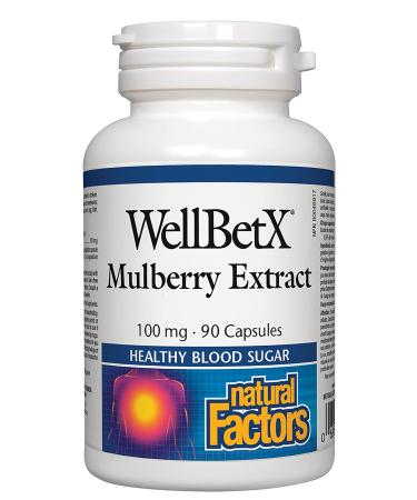 Natural Factors WellBetX Mulberry Extract 100 mg 90 Capsules
