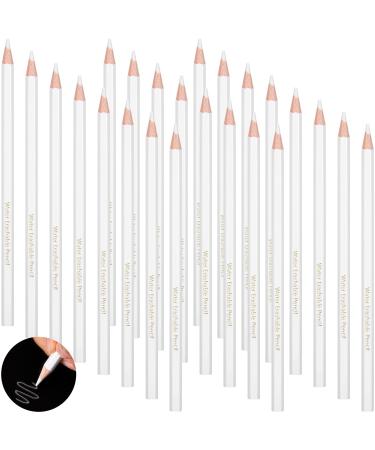 Sewing White Fabric Pencil Bulk 24 Pieces Dress Marker Tailor Pencil Water Soluble Pencil for Fabric Wipe off Quilting Pencils Sewing Washable Marking Pencil for Wedding Dressmakers DIY Crafts (White)