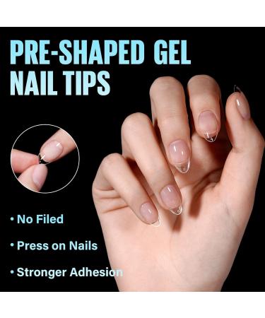 Buy TOMICCA Short Almond Nail Tips - 504Pcs Soft Gel 12 Sizes Pre-Shaped Half Matte Clear Gelly Tips for DIY Nail Extensions & Salon Use - International Shipping Available - Buy Online on SooperMarket.com