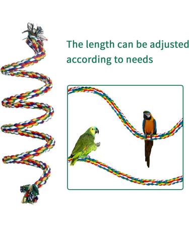 Aedcbaide Bird Parrots Toys 2 Pack Parakeet Parrot Swing Chewing Hanging Toys with Bell 59inch Bird Cotton Rope and 7Inch Diameter Bird Hanging Swing for Budgie Cockatiels Conures Finches - Buy Online on SooperMarket.com