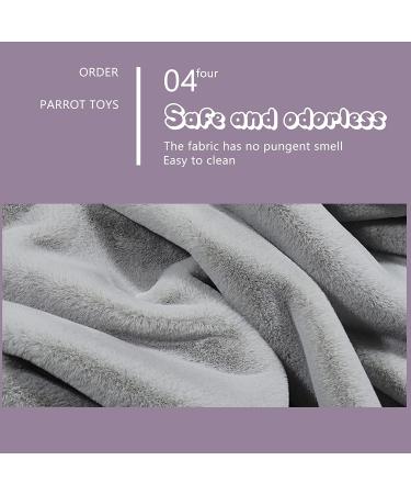 SGQCAR Corner Fleece Bird Blanket - Cozy Cage Snuggle Hut for Parrots, Conures, Lovebirds, and Cockatiels - Large Gray - Buy Online on SooperMarket.com